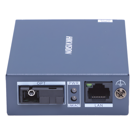 Transceptor Fibra Óptica Gigabit / Monofibra Monomodo / 3 km Distancia / 10/100/1000 Mbps RJ45 / SC / Metal Industrial / 4 kV Protección Rayos