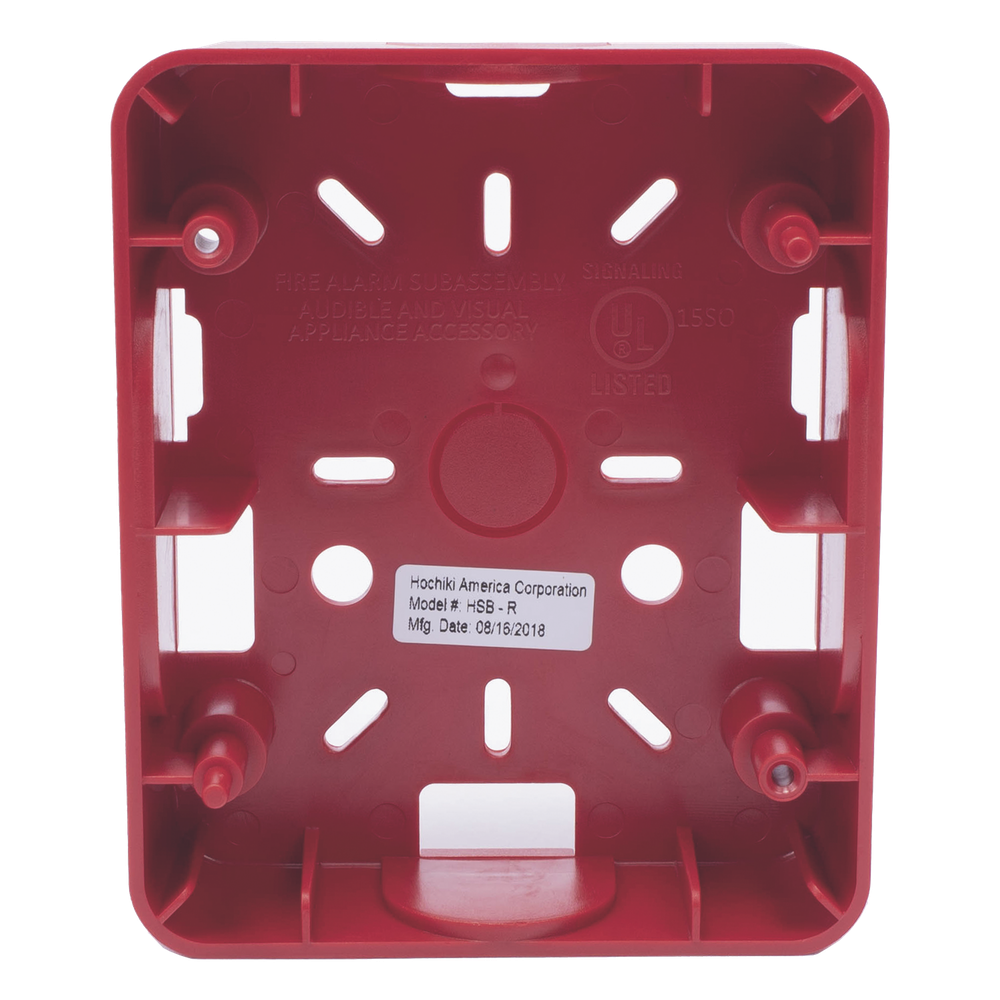 Caja Trasera Resistente a la Intemperie, Roja (para usar con la serie de estrobos HE) (0500-06360) De Hochiki