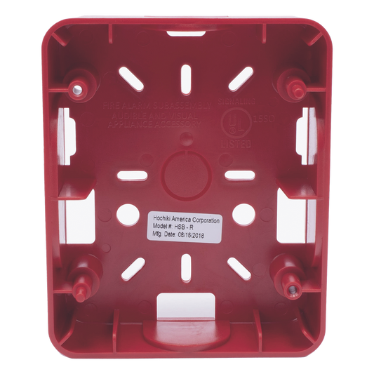 Caja Trasera Resistente a la Intemperie, Roja (para usar con la serie de estrobos HE) (0500-06360) De Hochiki