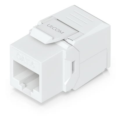 Keystone Jack Cat6 Tipo Toolless para Terminación sin Herramientas, Instalación Snap-In en Patch Panel, Paquete con 12 Piezas