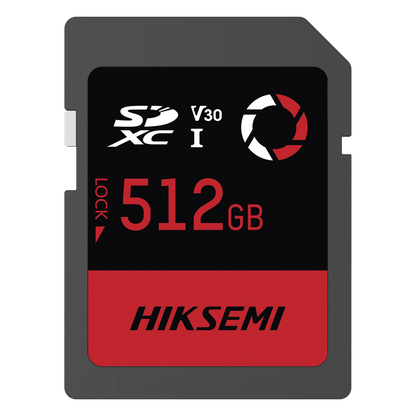 Memoria SD / 512 GB / 180 MB/s Lectura / 150 MB/s Escritura / V30 U3 / Para Drones y Cámaras de Acción / HIKSEMI CAPTURE E30