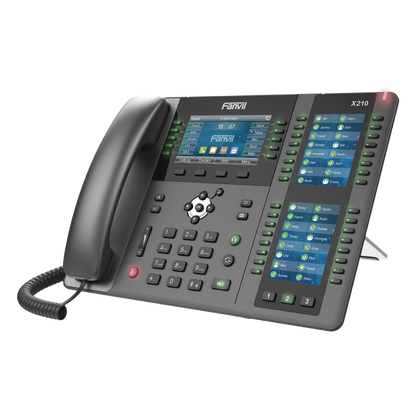 Teléfono IP ideal para recepción hasta 20 líneas SIP, PoE, 106 botones DSS, Bluetooth integrado para diademas, puertos Gigabit, soporta recepción
