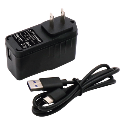 Adaptador de pared de 5 Vcc, @ 3 A con micro-USB tipo C
