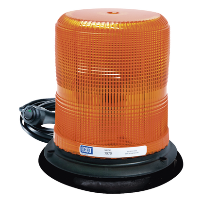 Baliza LED color ámbar con montaje magnético de succión DE 7" de altura