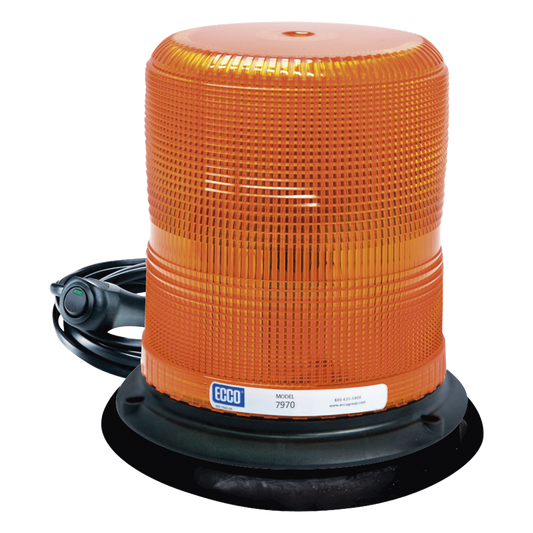 Baliza LED color ámbar con montaje magnético de succión DE 7" de altura