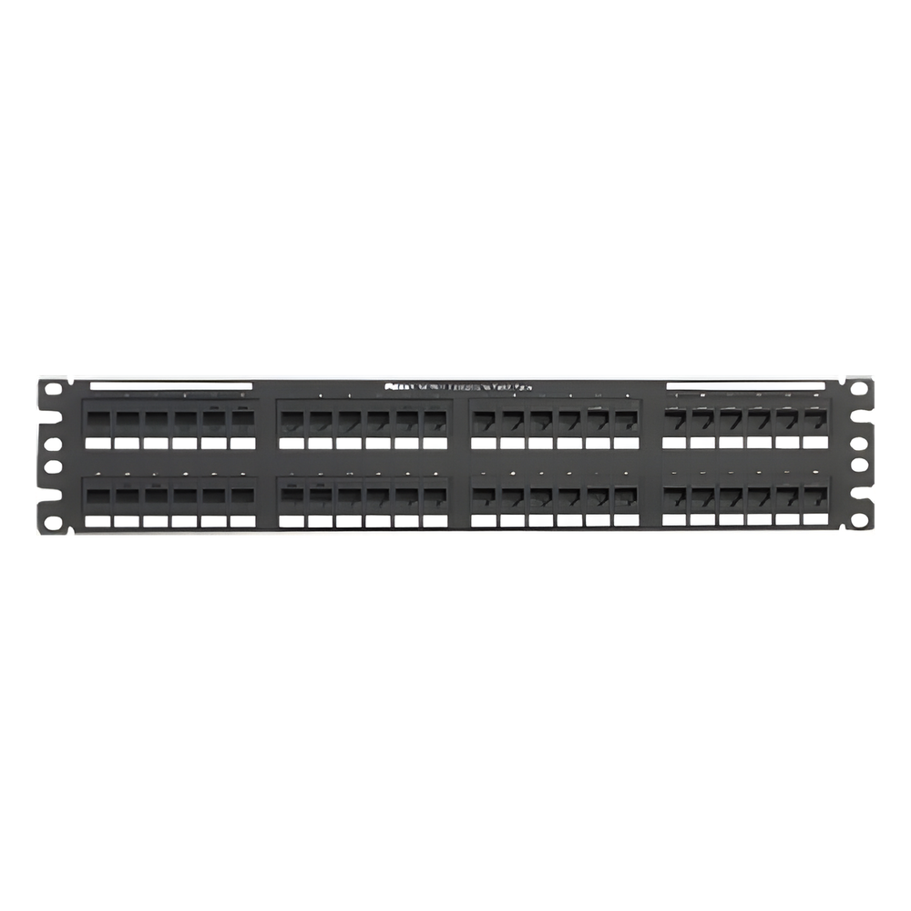 Panel de Parcheo de Impacto 110, Plano, Categoría 5e, de 48 Puertos, 2UR