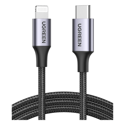 Cable USB-C a Lightning | 2 Metros (6.56 Pies) | Certificado MFi | Carga Rápida 60W | 480 Mbps | Conector C94 | Adecuado para iPhone, iPad y iPod |