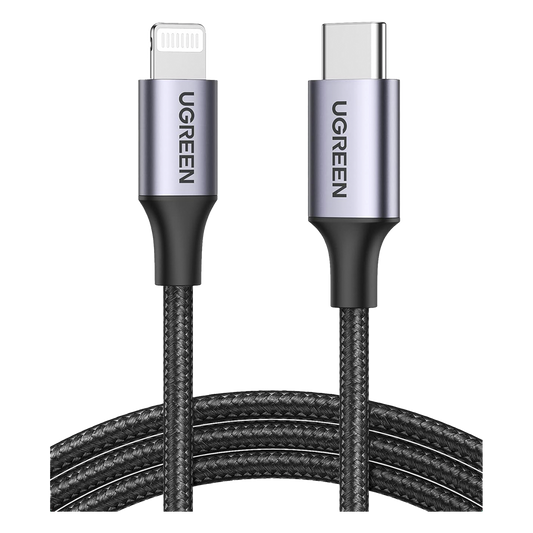Cable USB-C a Lightning | 2 Metros (6.56 Pies) | Certificado MFi | Carga Rápida 60W | 480 Mbps | Conector C94 | Adecuado para iPhone, iPad y iPod |