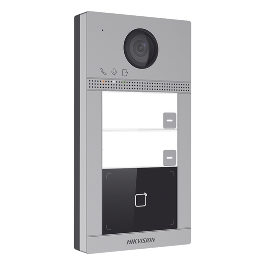 Videoportero IP 2 Megapixel / Llamada y Apertura Remota desde App Hik-Connect (requiere monitor) / PoE / Exterior IP65 + Antivandalico IK08 / 2