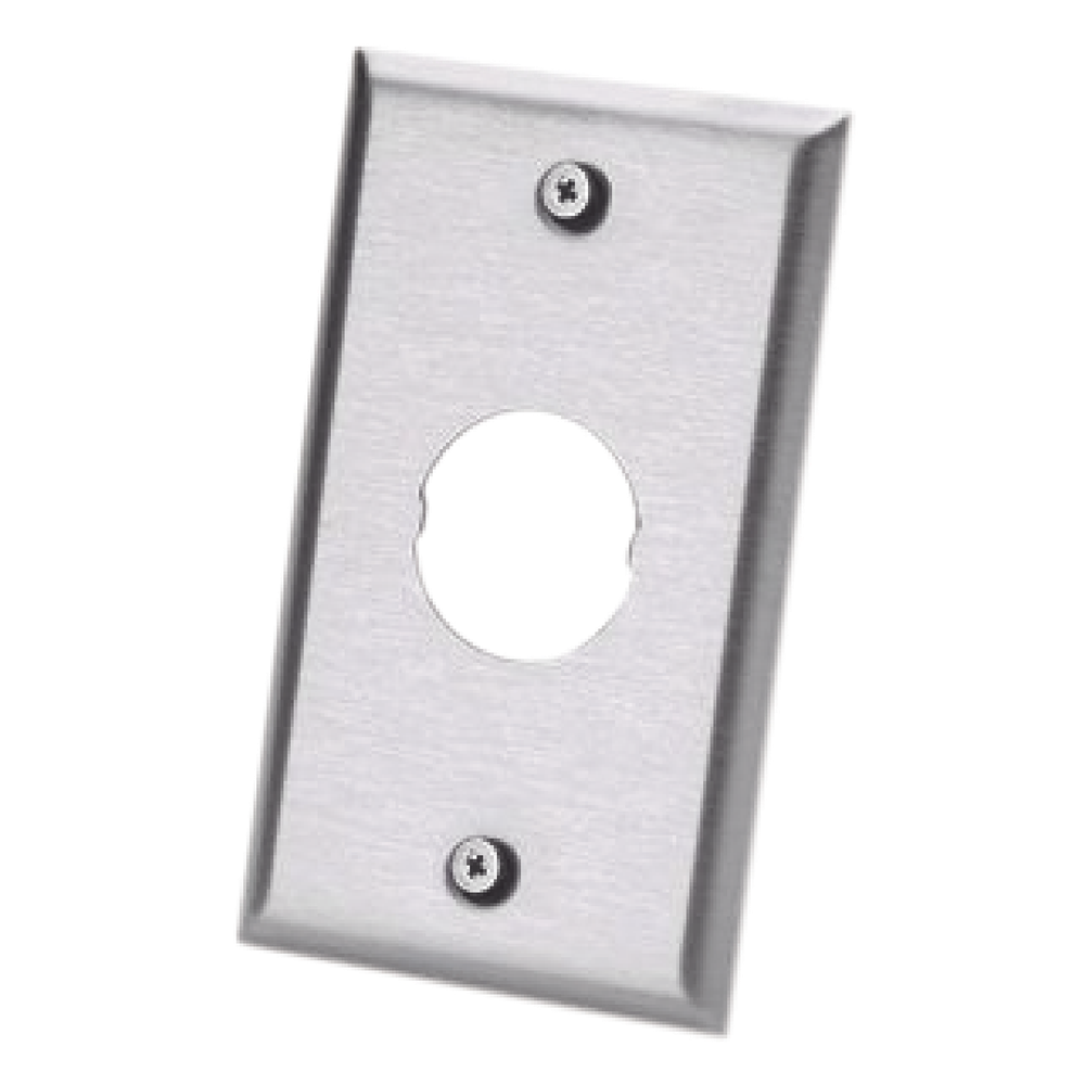 Placa de Pared IndustrialNet?, Para 1 Conector Industrial, de Acero Inoxidable