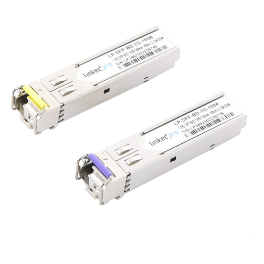 Transceptores Ópticos Bidireccionales SFP (Mini-Gbic) / Monomodo 1490 & 1550 nm / 1.25 Gbps / 1000BASE-BX / Conector LC/UPC Simplex / DDM / Hasta 100