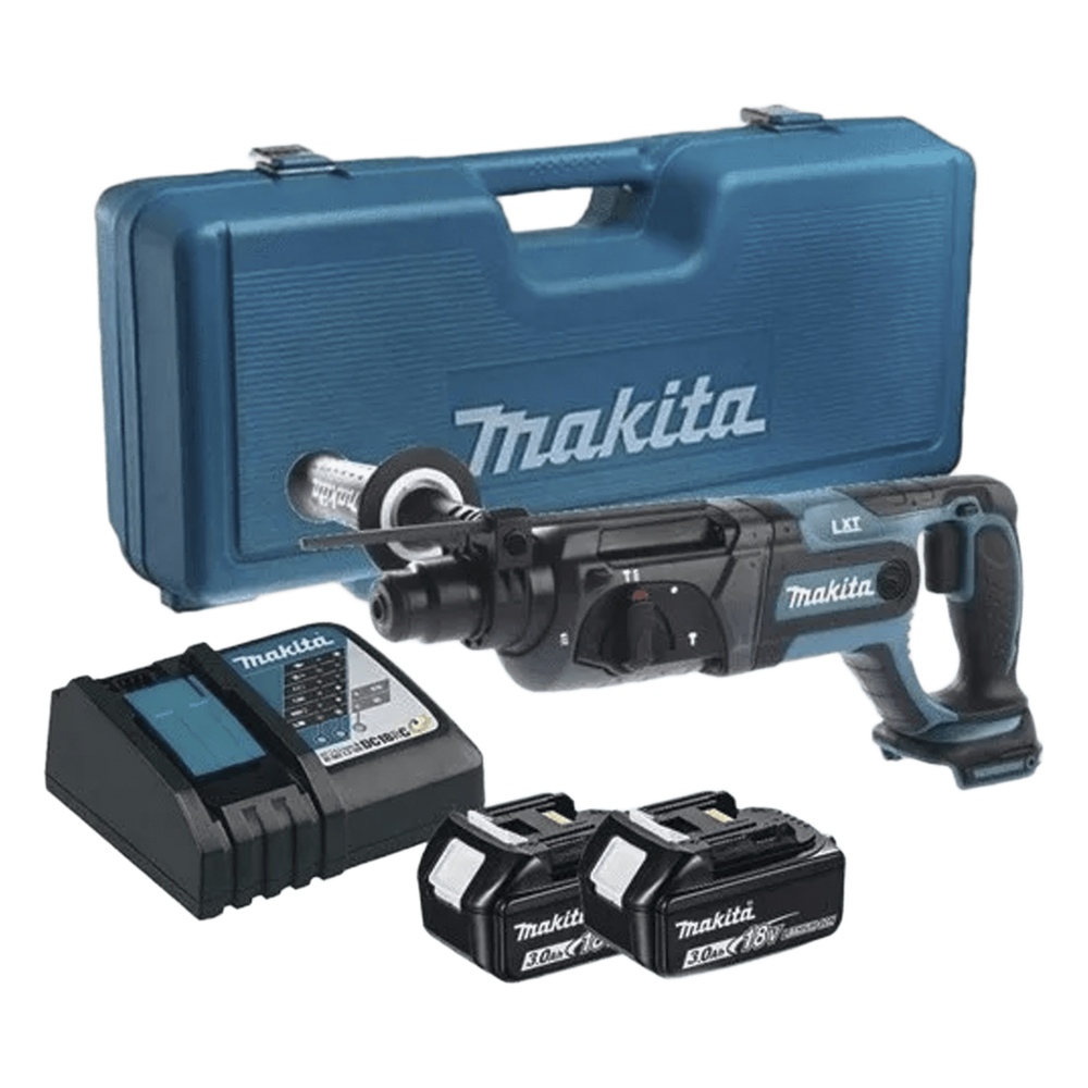 Rotamartilló 18V, SDS 0-1.200 Rpm, 3 Modos de Trabajo, Incluye 2 Baterías de 3.0 Ah, Cargador y Maletín.