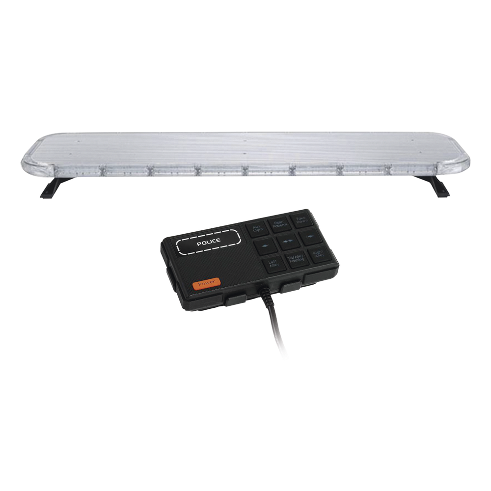 Barra de luces LED de 46" Rojo/Azul , De 132 LEDs, Controlador Incluido, Ideal para Equipar Unidades de Seguridad Publica