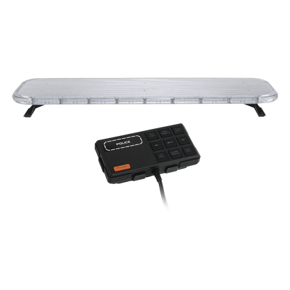 Barra de luces LED de 46" Rojo/Azul , De 132 LEDs, Controlador Incluido, Ideal para Equipar Unidades de Seguridad Publica
