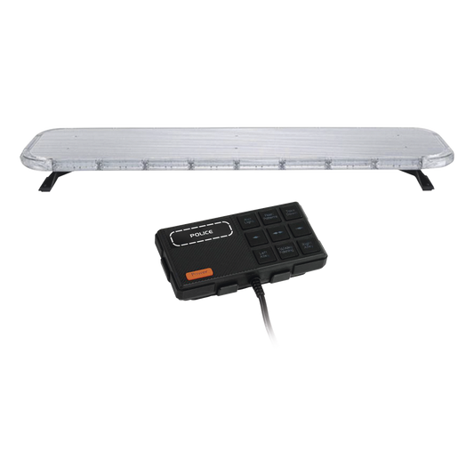 Barra de luces LED de 46" Rojo/Azul , De 132 LEDs, Controlador Incluido, Ideal para Equipar Unidades de Seguridad Publica