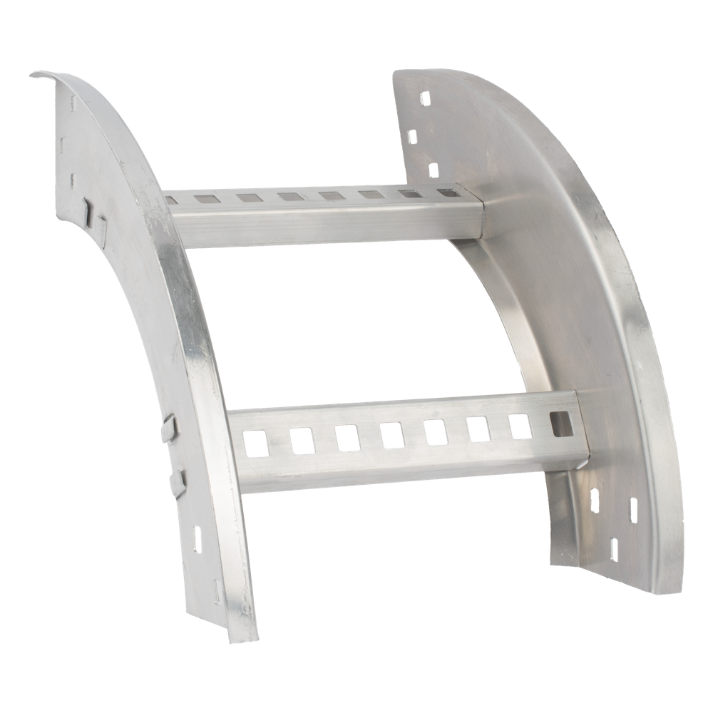 Curva Vertical Exterior de Aluminio de 90° Perfil Z / Peralte 3 1/4" / Ancho 12" / Radio 8" / Incluye Tornillería (CHVE90EZ314R8X12AK)