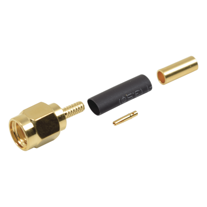 Conector SMA Macho Inverso de Anillo Plegable para Instalar en Cables RG-174/U y RG-316/U