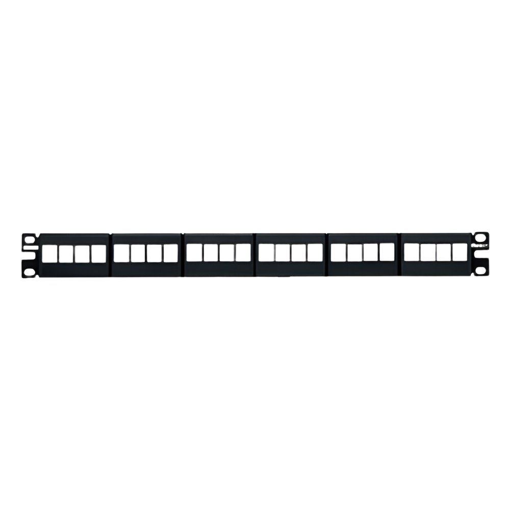 Panel de Parcheo Modular Keystone (Sin Conectores), de 24 Puertos, Espacio Para Identificación con Etiqueta Adhesiva, 1UR