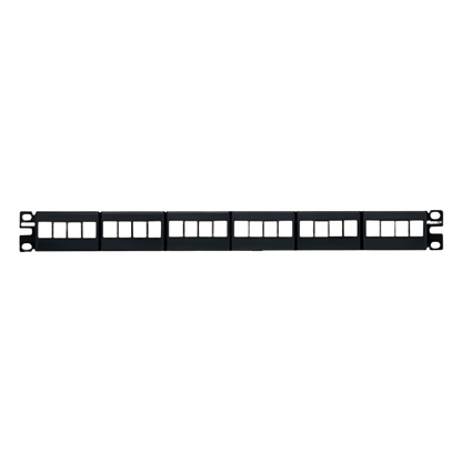Panel de Parcheo Modular Keystone (Sin Conectores), de 24 Puertos, Espacio Para Identificación con Etiqueta Adhesiva, 1UR