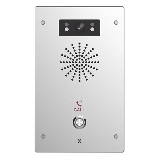 Video Intercomunicador IP / 2 Líneas SIP / Cámara 2MP 1080p / 2 Relevadores / ONVIF / IP65 e IK10 / PoE 802.3af / Audio HD / Visión Nocturna IR