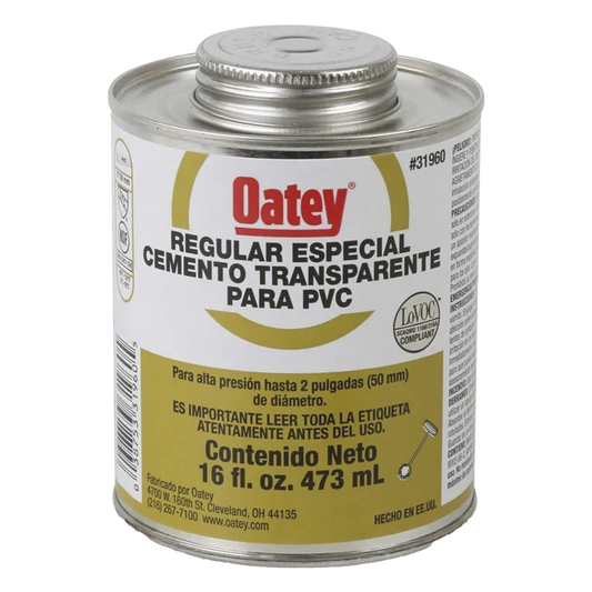 Cemento Claro de 236 ml para Tubo Conduit PVC Pesado.