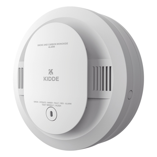 Alarma combinada de humo y monóxido de carbono a baterías, sensor fotoeléctrico y electroquímico, para vivienda