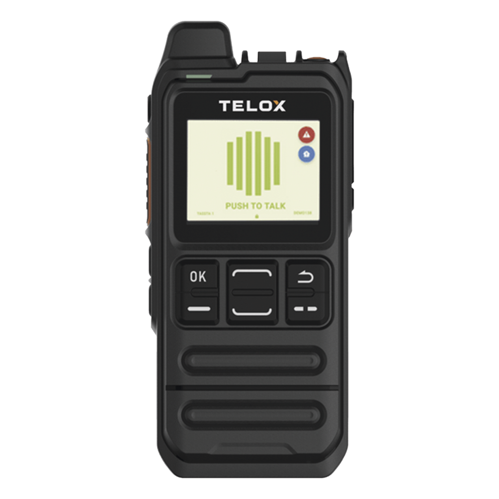 Kit Radio PoC LTE TELOX MT100 con servicio TASSTA TFLEXPTT por 12 meses / Audio 3W / IP54 / Batería 4000 mAh / GPS / Cifrado AES-256