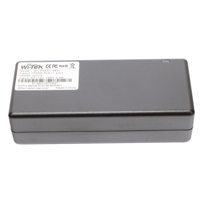Inyector PoE 30W / PoE 802.3 af/at / 48V / Conexión plug and play / Alcance de hasta 100 metros / Aplicaciones CCTV