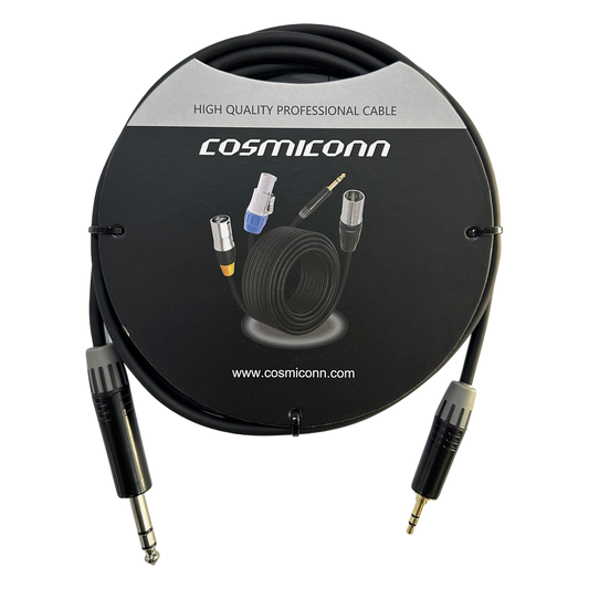 Cable 6.35mm a 3.5mm, conectores color negro MP3X-B - MTP3C-BG, length 3m