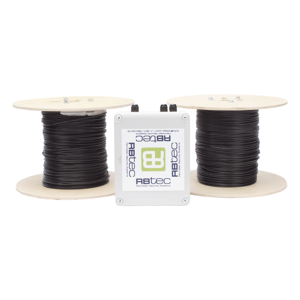 MICALERT Cable Sensor para Paredes, Rejas Rigidas o barandales / 2 zonas de 305 metros / 610 Metros de Protección Total/Tarjeta LPU400/Calibración