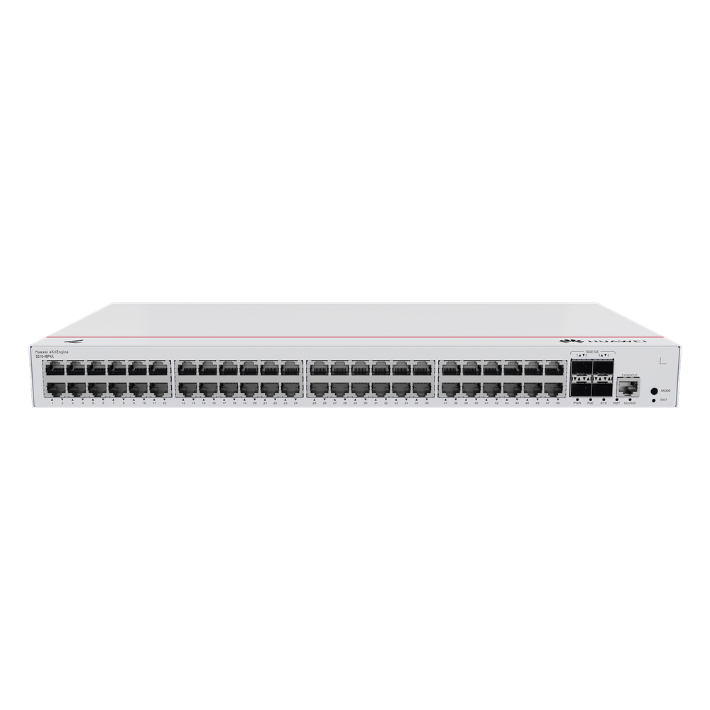 Switch de Distribución/Core Gigabit Administrable PoE Capa 3 / 48 puertos 10/100/1000 Mbps (PoE) / 4 Puertos 10GE SFP+ Uplink / ERPS / Rutas