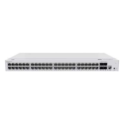 Switch de Distribución/Core Gigabit Administrable PoE Capa 3 / 48 puertos 10/100/1000 Mbps (PoE) / 4 Puertos 10GE SFP+ Uplink / ERPS / Rutas