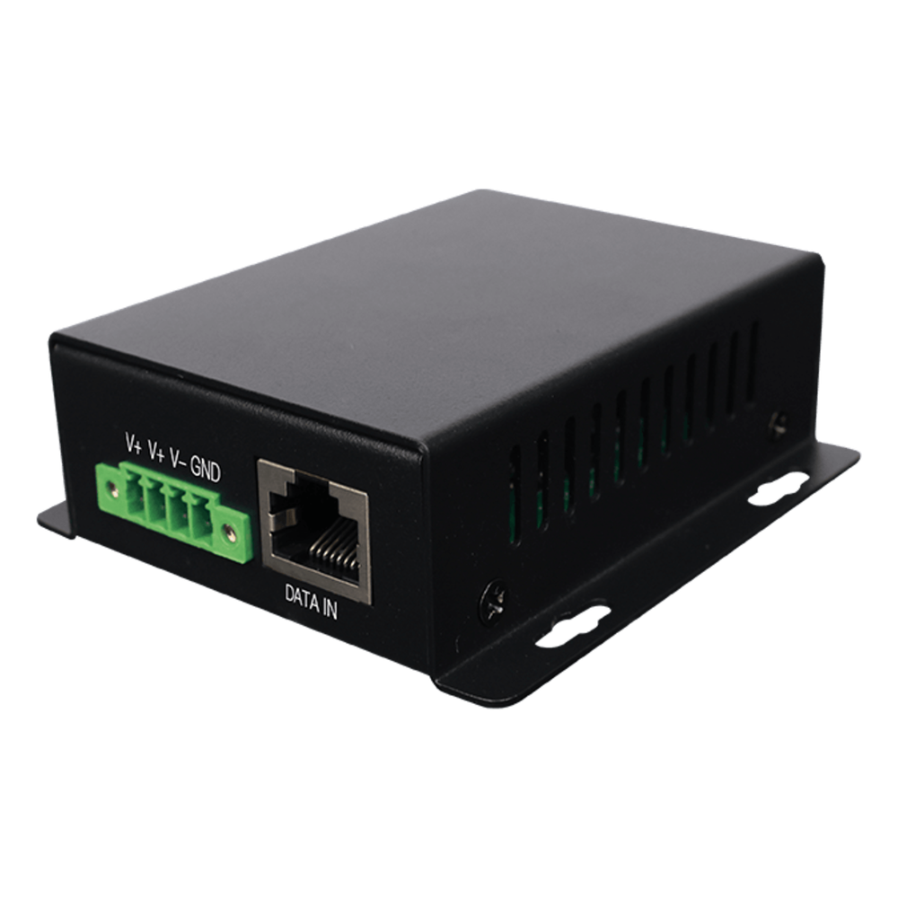 Inyector PoE Industrial / Ideal para Aplicaciones Solares / Entrada 9-42 Vcc / Salida PoE 48V / Conexión plug and play / Ideal para Conectar Cámaras