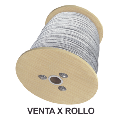 Rollo o carrete de 1500 Metros de Retenida de 1/4" de Alta Resistencia, Galvanizado clase A.