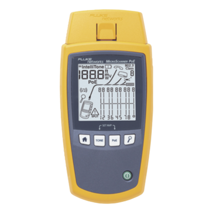Verificador de Red MicroScanner PoE, para Comprobación de Redes de Voz, Datos, Video y PoE 802.3af, at, bt y UPOE, con Pantalla LCD Retroiluminada