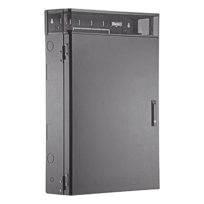 Gabinete de Montaje en Pared TrueEdge™, Con 3 UR para Equipo Activo y 3 UR para Paneles de Parcheo, Fabricado en Acero, Color Negro