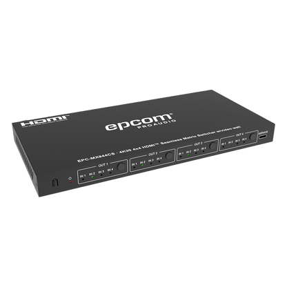 Matriz de Video HDMI 4x4 | Ancho de Banda 10.2 Gbps | Resolución 4K@30Hz | Escalado a 1080P, 720P, 1920x1200, 4K30 | Modos Matriz y Video Wall |