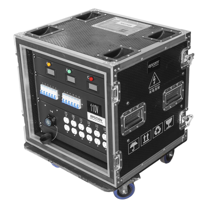 Centro de carga movil para instalaciones temporales con conexión TIPO socapex a 110v Y 220V | RACK 10U