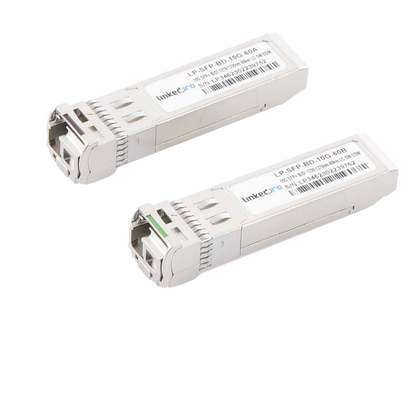 Transceptores Ópticos Bidireccionales SFP+ (Mini-Gbic) / Monomodo 1270 & 1330 nm / 10 Gbps / 10GBASE-BX / Conector LC/UPC Simplex / DDM / Hasta 60 km
