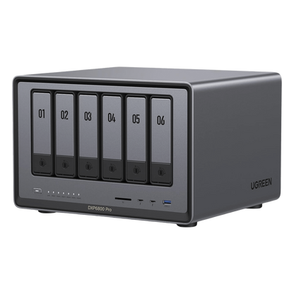 NAS UGREEN NASync DXP6800 Pro / Intel Core i5-1235U 10 Núcleos / 6 Bahías SATA + 2 M.2 NVMe / 2 Puertos Thunderbolt 4 / 2 Puertos 10GbE / 8K HDMI