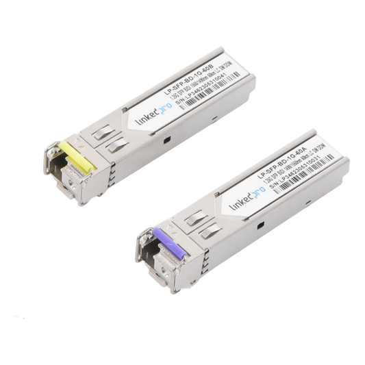 Transceptores Ópticos Bidireccionales SFP (Mini-Gbic) / Monomodo 1490 & 1550 nm / 1.25 Gbps / 1000BASE-BX / Conector LC/UPC Simplex / DDM / Hasta 60