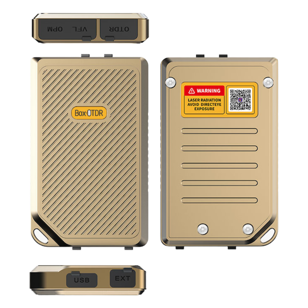 OTDR Portátil con Chasis Metálico para Pruebas en los Enlaces de Fibra Óptica / Longitud de onda 1550nm / Función VFL 10mW / Función OPM / Recargable