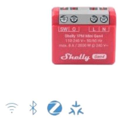 Mini Interruptor inteligente Wi-Fi 2.4 / medición de consumo, /1 canal 8A 110-240 / compatible con asistentes de voz