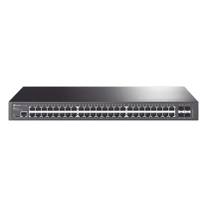 Switch Omada SDN Administrable / 48 puertos Gigabit y 4 puertos SFP+ / Funciones sFlow, QinQ y QoS / Administración centralizada OMADA