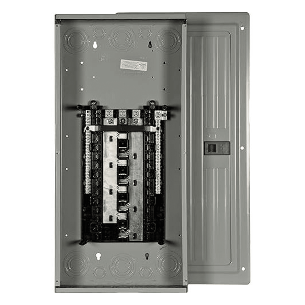 Centro de carga monofásico 1 Fase, 3 Hilos para interruptores QP, de 30 polos - 48 Circuitos, 120/240vca, Barras de aluminio 200 Amp, Nema 1, uso