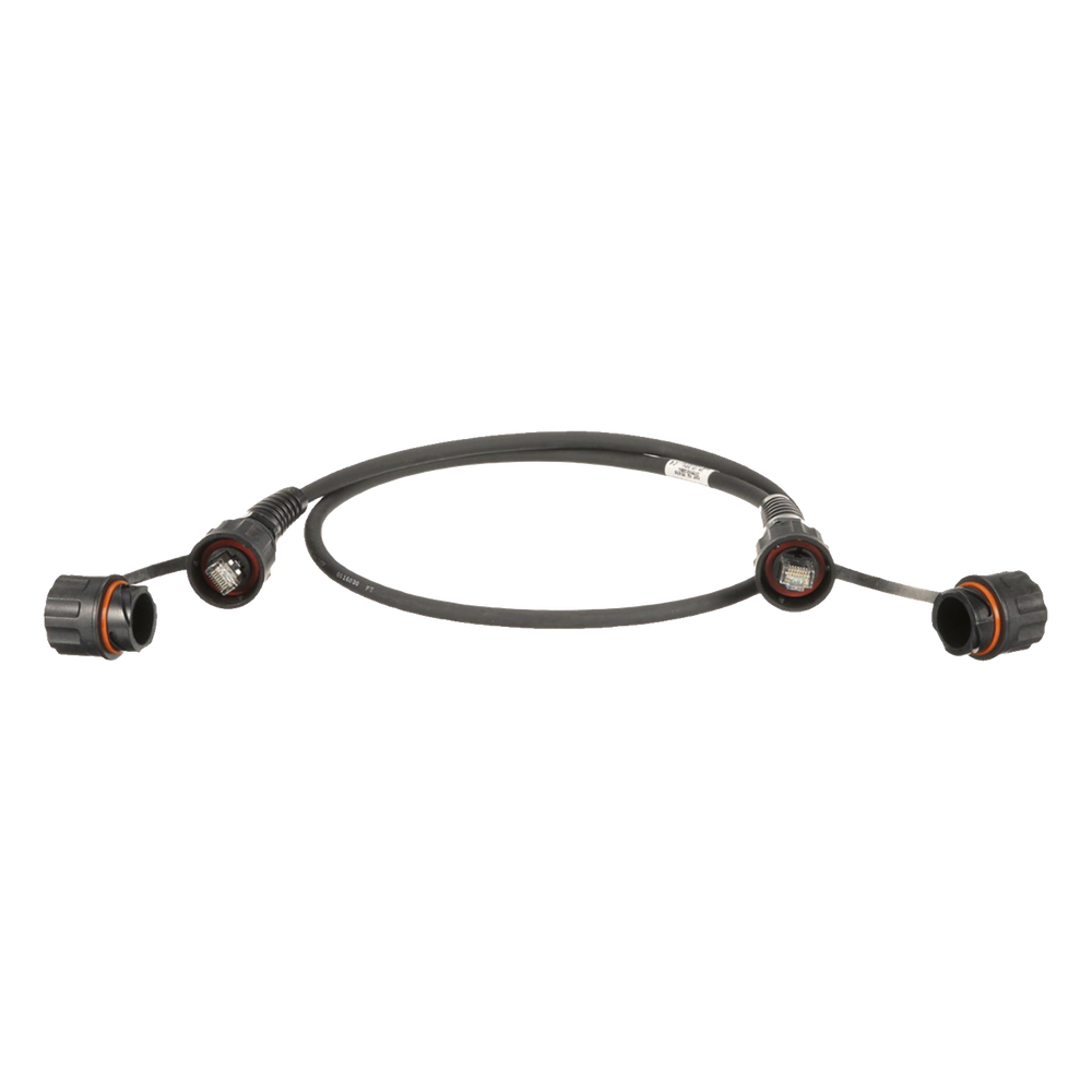 Patch Cord Cat6A IndustrialNet, Blindado S/FTP, Con Plug Industrial y Tapa en Cada Extremo, 3 Metros (9.84 Pies)