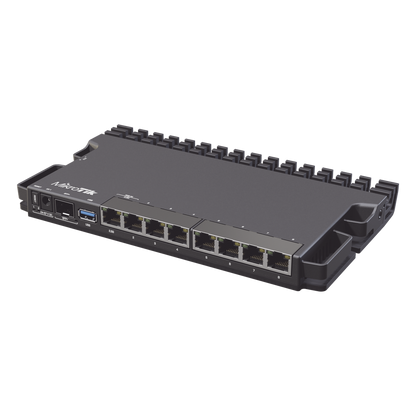 (RB5009UG+S+IN) RouterBoard, CPU 4 Núcleos, 8 Puertos Gigabit, 1 SFP+, Solo RouterOS v7