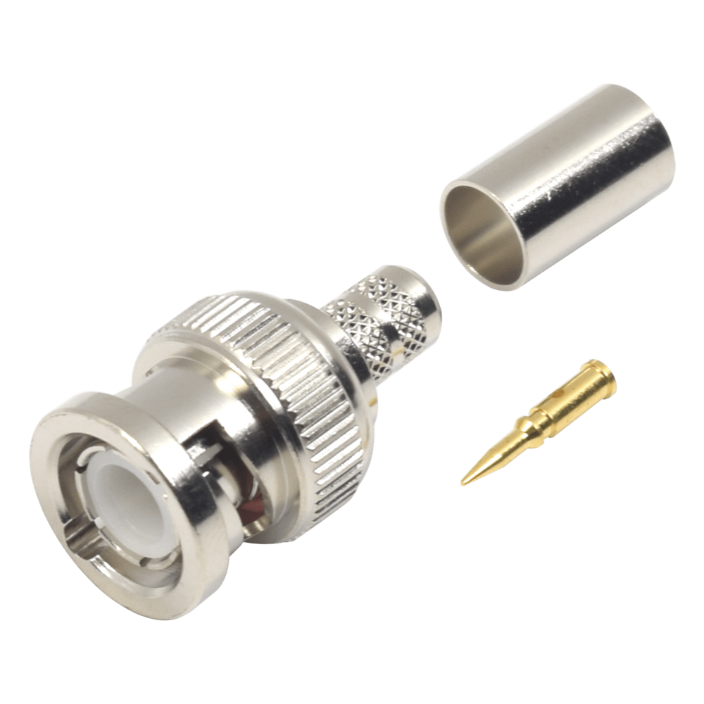 Conector BNC Macho de Anillo para cables RG-8/X, LMR-240, 9258