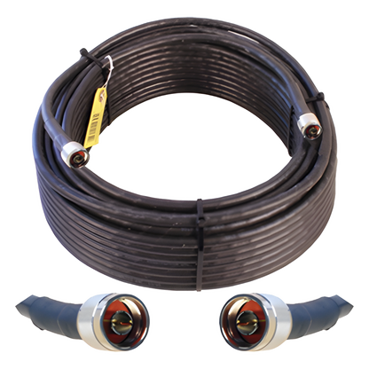 Jumper Coaxial con Cable Wilson-400 | Conector N Macho en los Extremos | 30.48 Metros (100 Pies) de Longitud