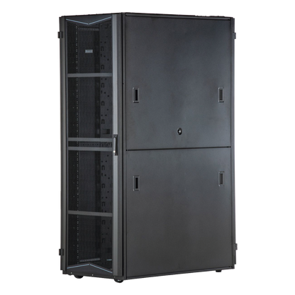 Gabinete FlexFusion para Centros de Datos, 42 UR, 800 mm de Ancho, 1070 mm de Profundidad, Fabricado en Acero, Color Negro